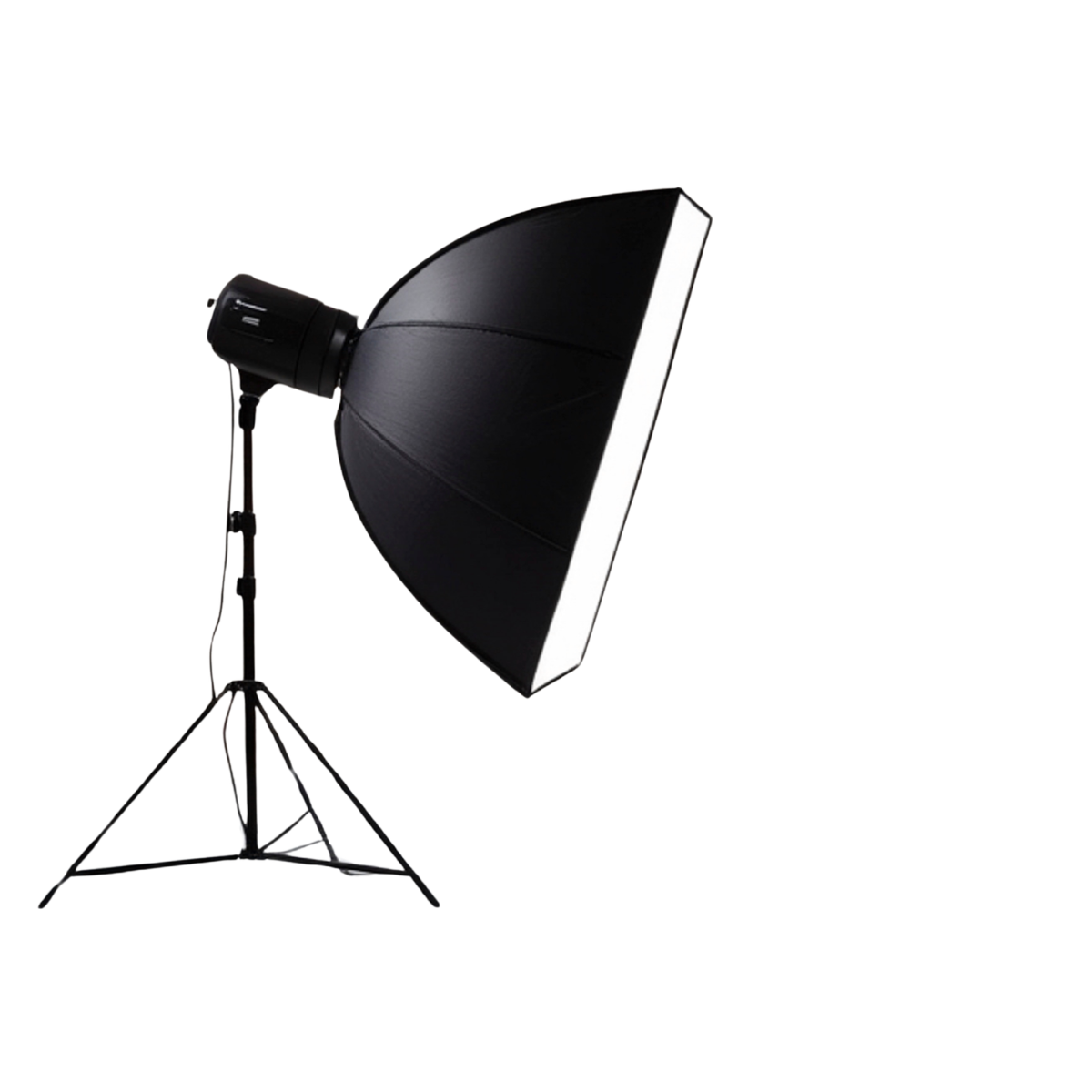 Lâmpada refletora iluminando o vídeo